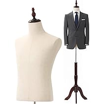 Amazon.co.jp: iimono117 トルソー 男性用 可動 アーム付き 木製